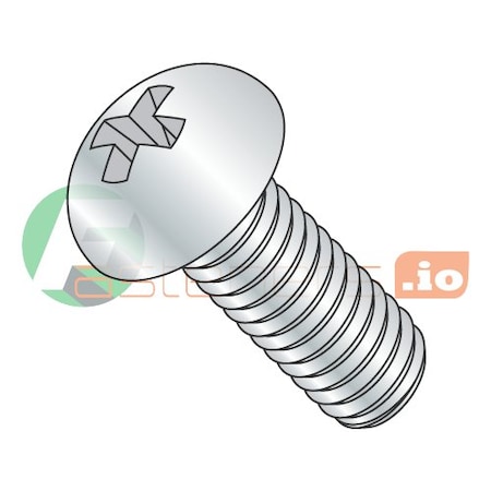 Newport Fasteners #8-32 x 3/8 in Phillips Round Machine Screw, Zinc Plated Steel, 10000 PK 429111